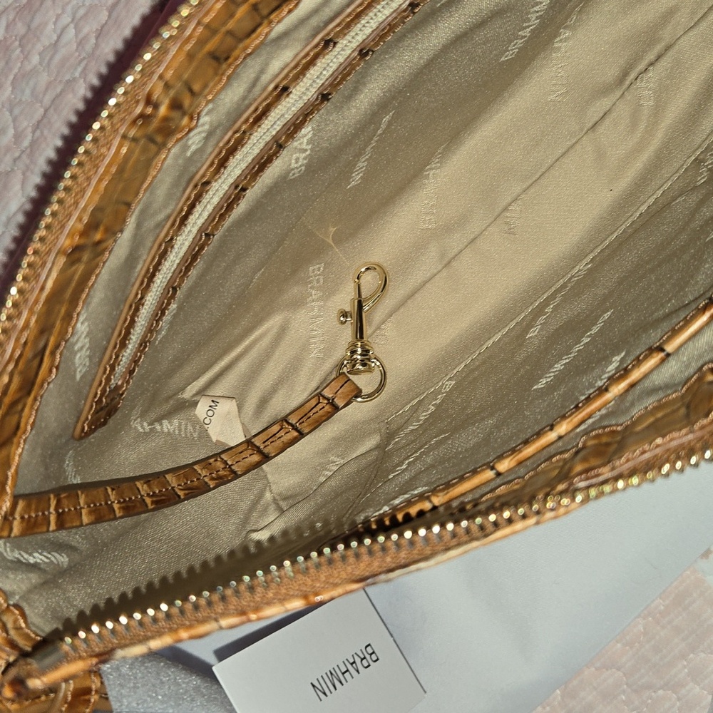 Brahmin Shayna Crossbody Bag In Luggage Brown Leontyne. NWT. RARE - Picture 9 of 12